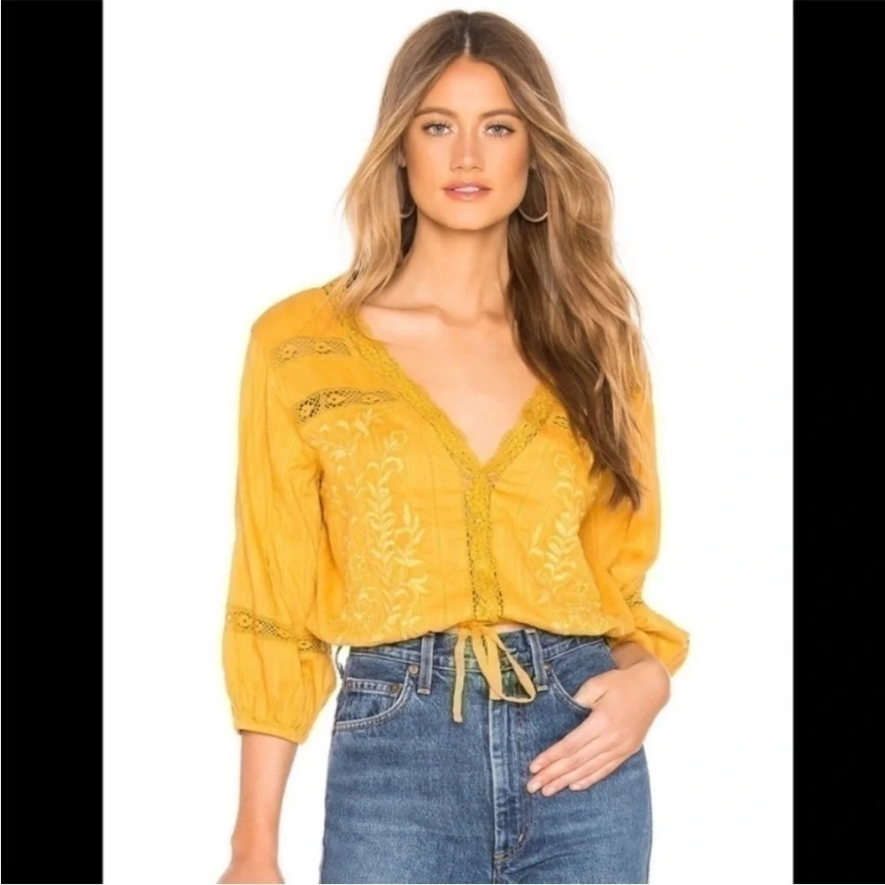 Free People follow your heart cotton crop top SIZE XS